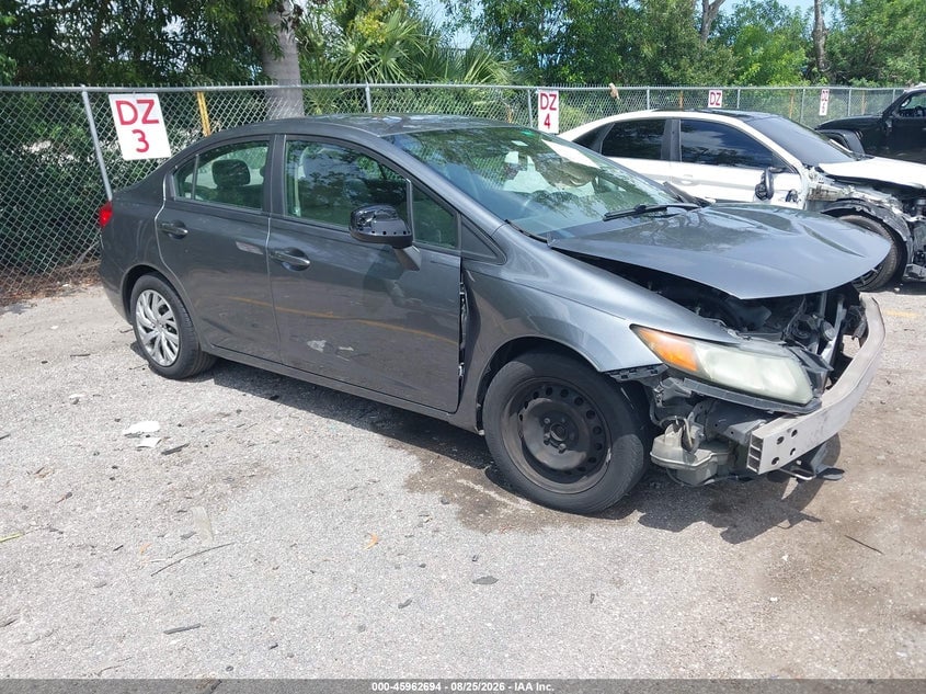 2012 HONDA CIVIC LX | 19XFB2F55CE104546 | UPCARS