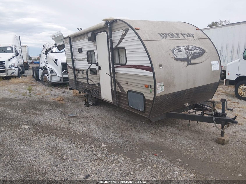 2015 FOREST RIVER CHEROKEE 16FT TRAVEL TRLR | 4X4TCK617FK028112 | UPCARS