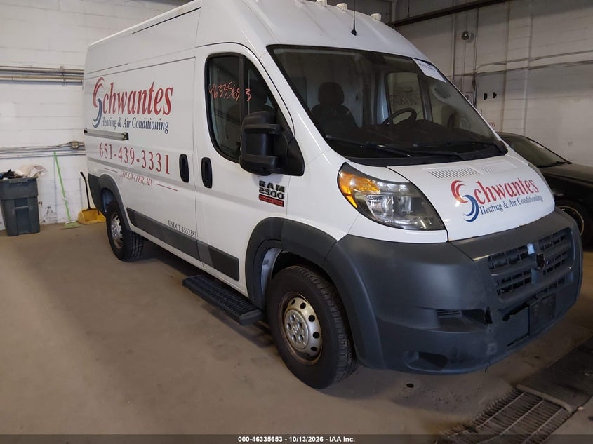 2018 RAM PROMASTER 2500 HIGH ROOF 136 WB | 3C6TRVCG5JE100975 | UPCARS