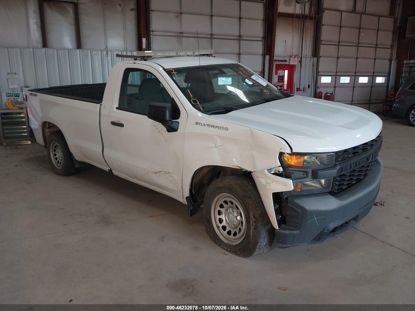 2021 CHEVROLET SILVERADO 1500 4WD  LONG BED WT | 3GCNYAEH9MG307719 | UPCARS