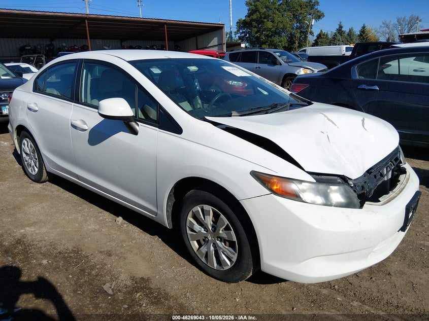 2012 HONDA CIVIC LX | 19XFB2F51CE016044 | UPCARS