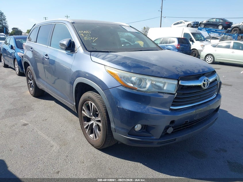 2016 TOYOTA HIGHLANDER XLE V6 | 5TDKKRFHXGS129570 | UPCARS