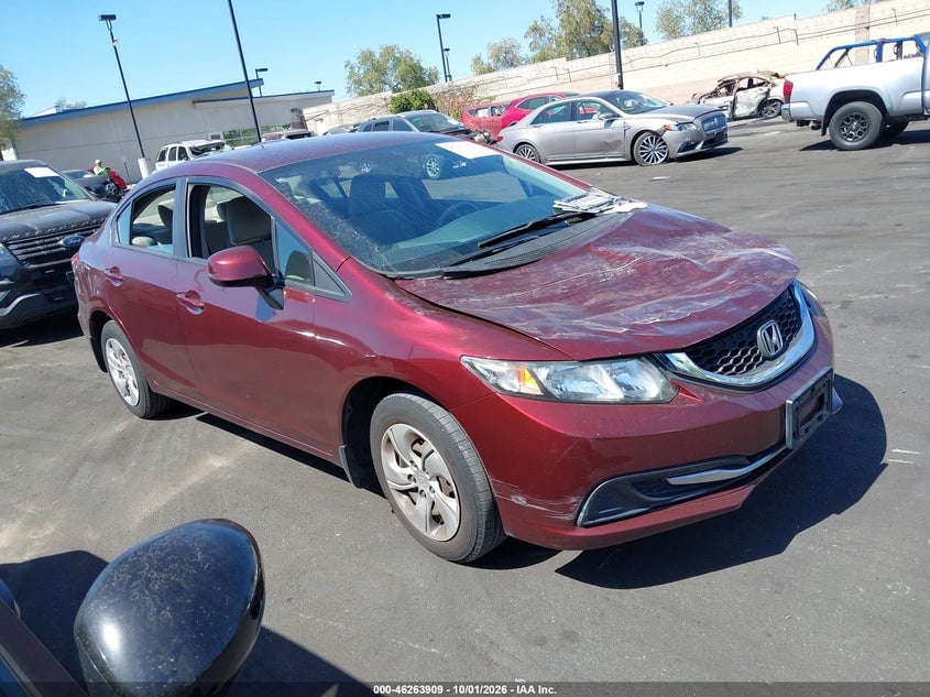 2013 HONDA CIVIC LX | 19XFB2F54DE295202 | UPCARS