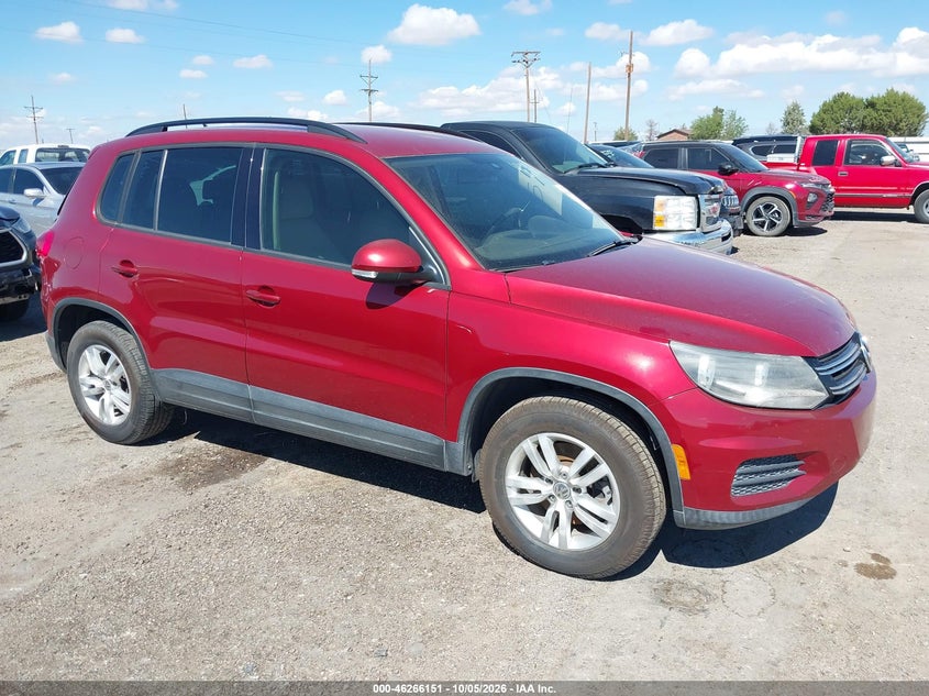 2016 VOLKSWAGEN TIGUAN S | WVGBV7AX3GW080668 | UPCARS