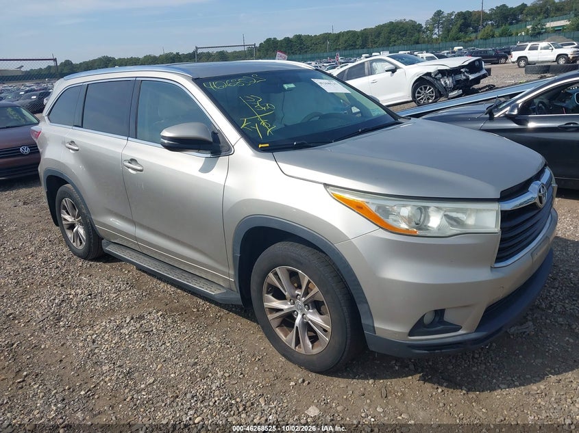 2014 TOYOTA HIGHLANDER XLE V6 | 5TDJKRFH7ES062919 | UPCARS