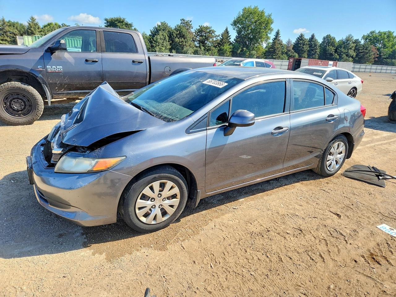 2012 HONDA CIVIC LX | 19XFB2F55CE003541 | UPCARS