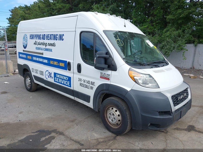 2021 RAM PROMASTER 2500 HIGH ROOF 159 WB | 3C6ERVDG7ME502623 | UPCARS