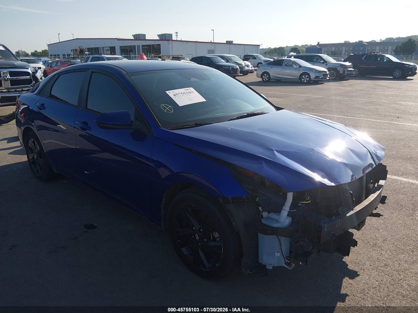 2022 HYUNDAI ELANTRA HYBRID BLUE | KMHLM4AJXNU031722 | UPCARS
