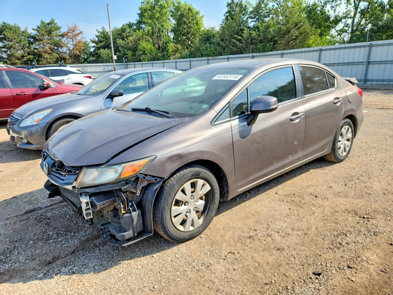 2012 HONDA CIVIC LX | 19XFB2F55CE024437 | UPCARS