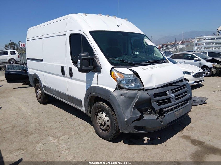 2018 RAM PROMASTER 1500 HIGH ROOF 136 WB | 3C6TRVBG0JE139037 | UPCARS