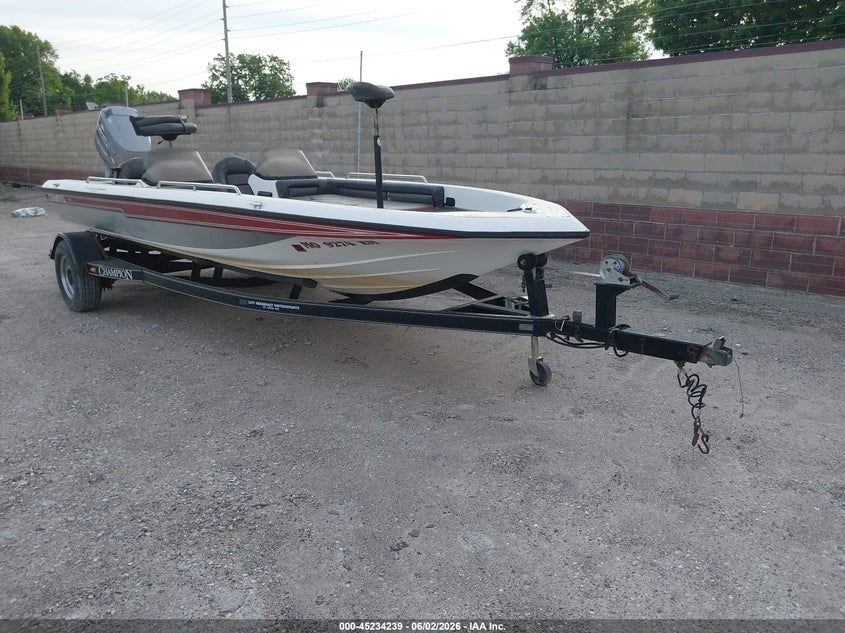 1998 CHAMPION 202 BASS BOAT AND TRAILER | 00000TSB29120E898 | UPCARS