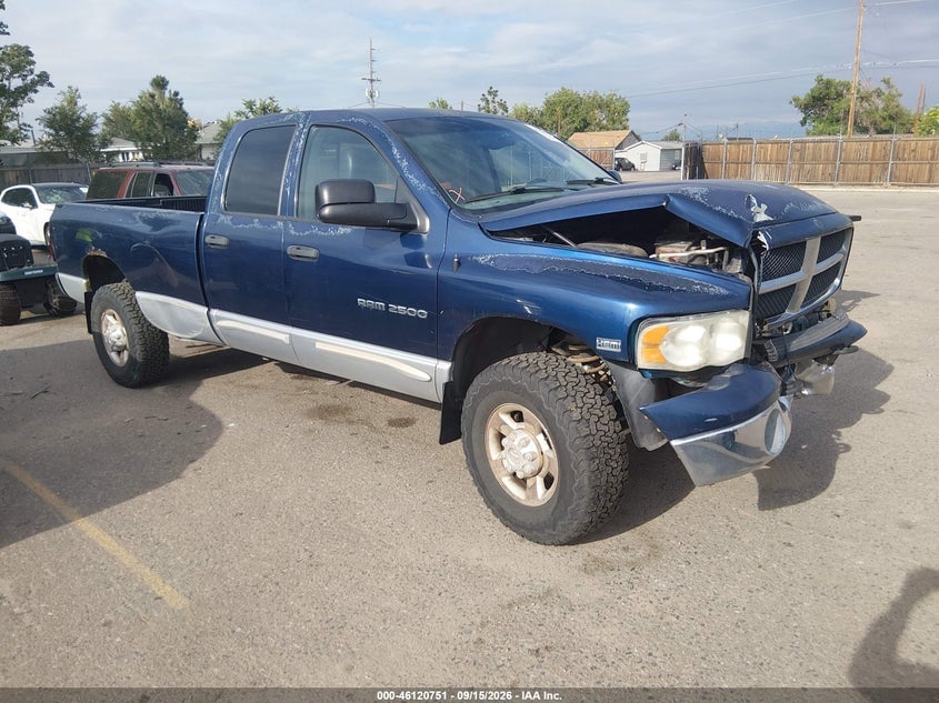 2003 DODGE RAM 2500 SLT/LARAMIE/ST | 3D7KU28D43G762558 | UPCARS