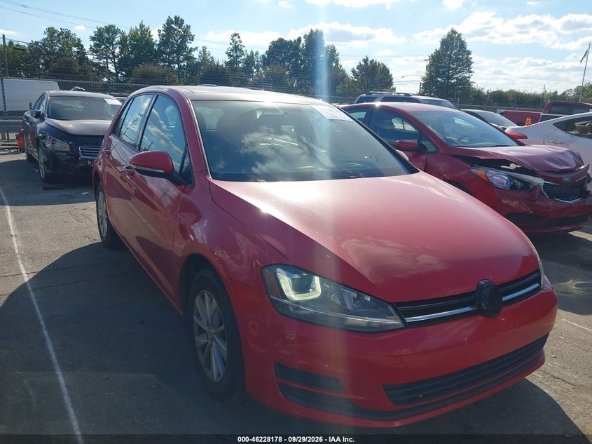 2015 VOLKSWAGEN GOLF TSI S 4-DOOR | 3VW217AU1FM029994 | UPCARS