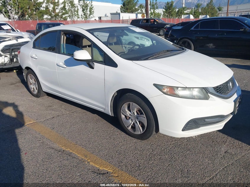 2013 HONDA CIVIC LX | 19XFB2F54DE287665 | UPCARS