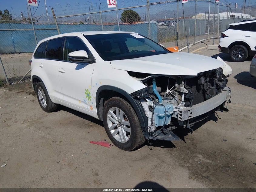 2016 TOYOTA HIGHLANDER LE V6 | 5TDZKRFH6GS160281 | UPCARS