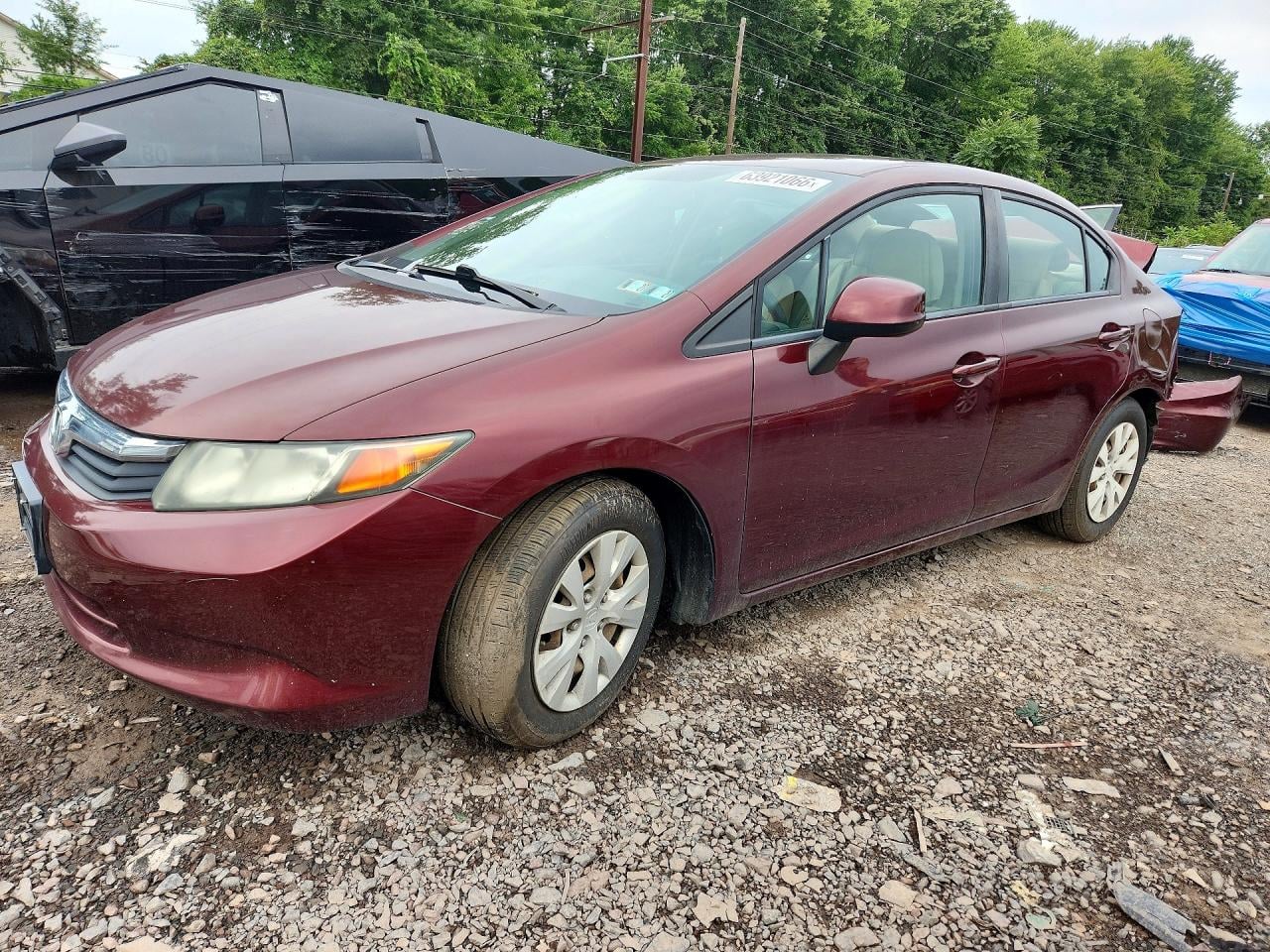 2012 HONDA CIVIC LX | 19XFB2F52CE342726 | UPCARS