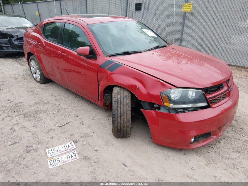 2012 DODGE AVENGE R/T | 1C3CDZBG0CN313190 | UPCARS