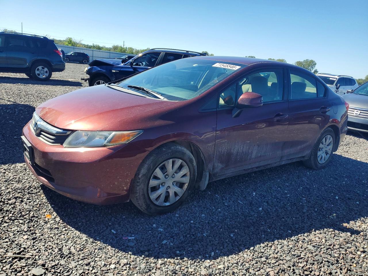 2012 HONDA CIVIC LX | 19XFB2F56CE029601 | UPCARS