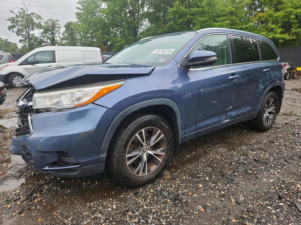 2016 TOYOTA HIGHLANDER XLE | 5TDJKRFH6GS322844 | UPCARS
