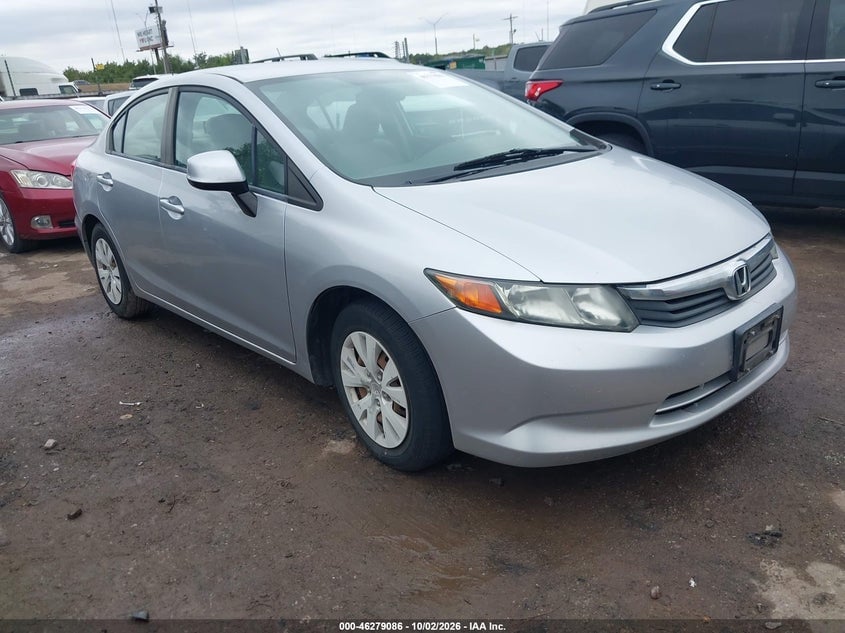 2012 HONDA CIVIC LX | 19XFB2F51CE049660 | UPCARS