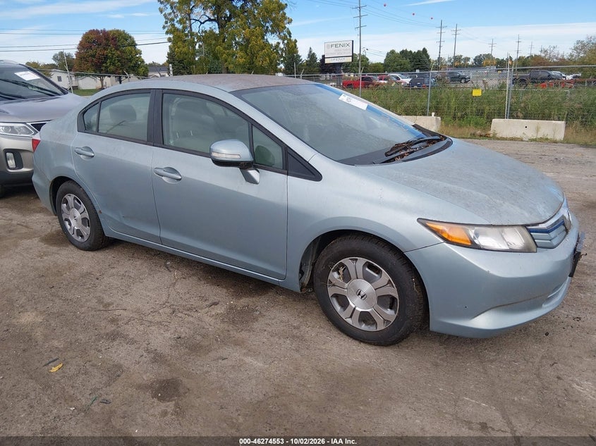 2012 HONDA CIVIC HYBRID | JHMFB4F21CS003520 | UPCARS