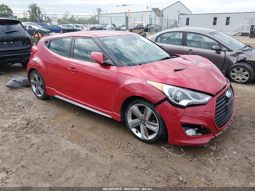 2013 HYUNDAI VELOSTER TURBO W/BLACK | KMHTC6AE5DU163271 | UPCARS