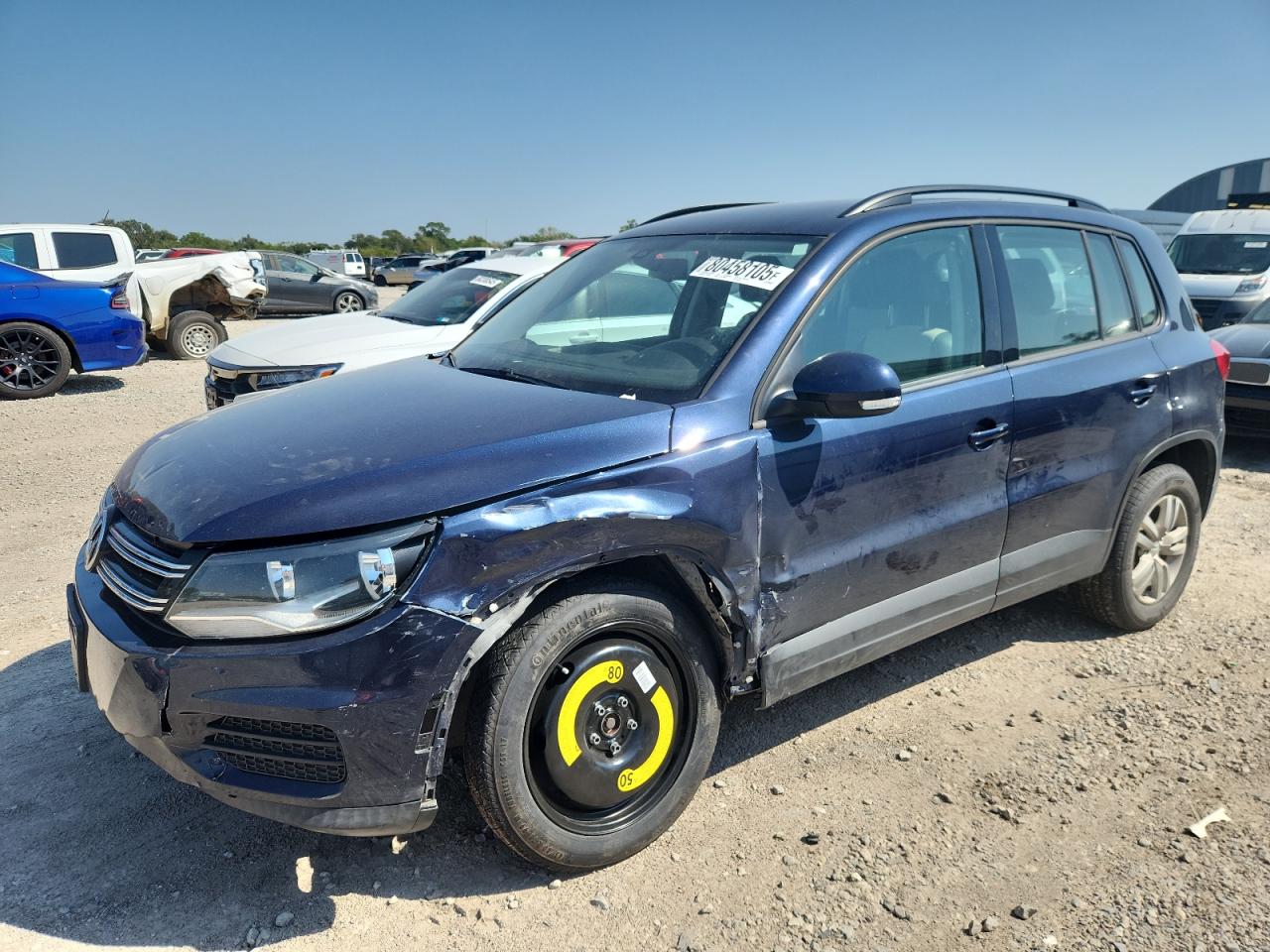 2016 VOLKSWAGEN TIGUAN S | WVGBV7AX3GW587750 | UPCARS