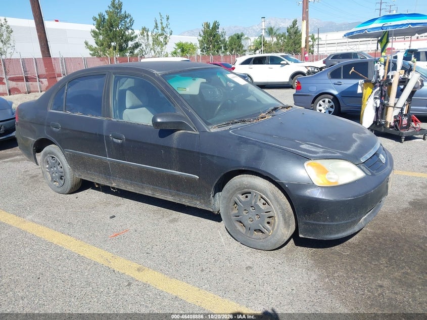 2001 HONDA CIVIC DX | 2HGES16201H615502 | UPCARS