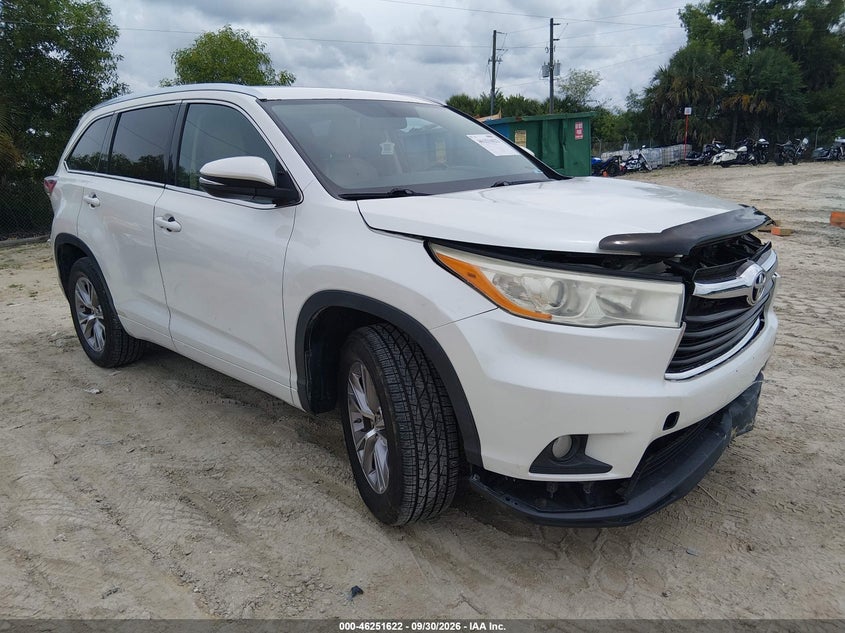 2014 TOYOTA HIGHLANDER XLE V6 | 5TDKKRFH4ES008417 | UPCARS