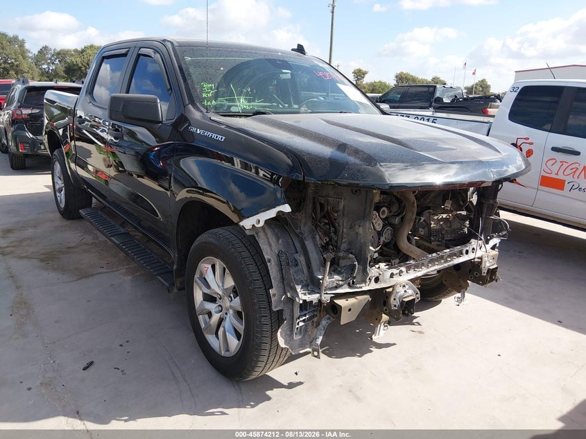2022 CHEVROLET SILVERADO 1500 2WD  SHORT BED CUSTOM | 1GCPABEK3NZ607918 | UPCARS