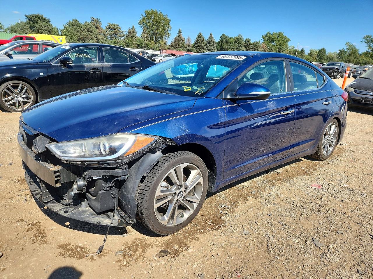 2017 HYUNDAI ELANTRA LIMITED | 5NPD84LF5HH012760 | UPCARS