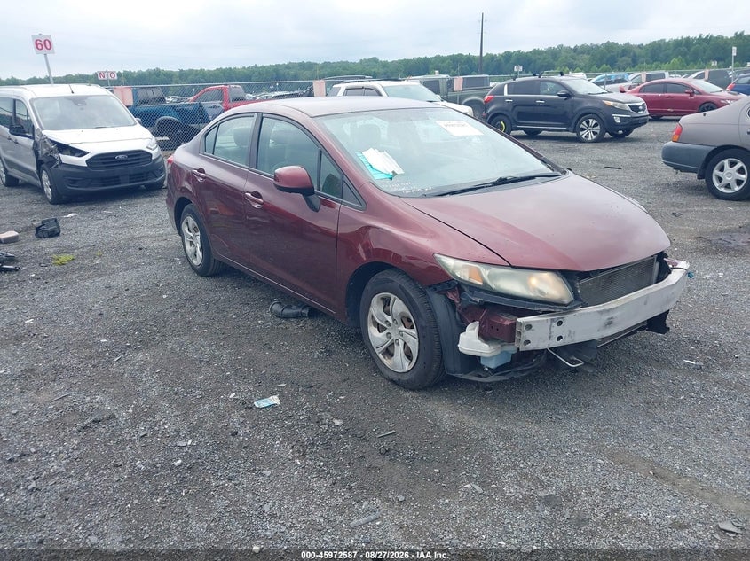 2013 HONDA CIVIC LX | 2HGFB2F58DH530822 | UPCARS