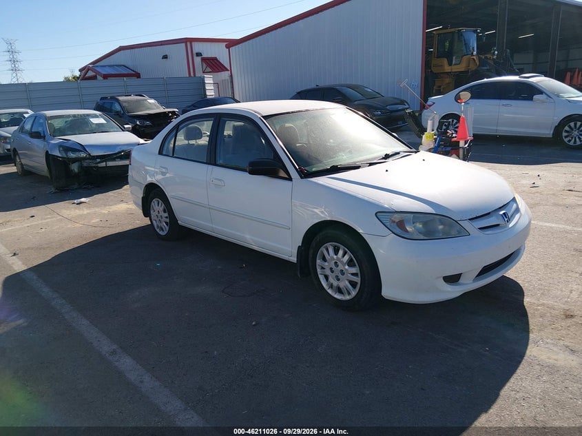 2005 HONDA CIVIC LX | 2HGES15585H632999 | UPCARS