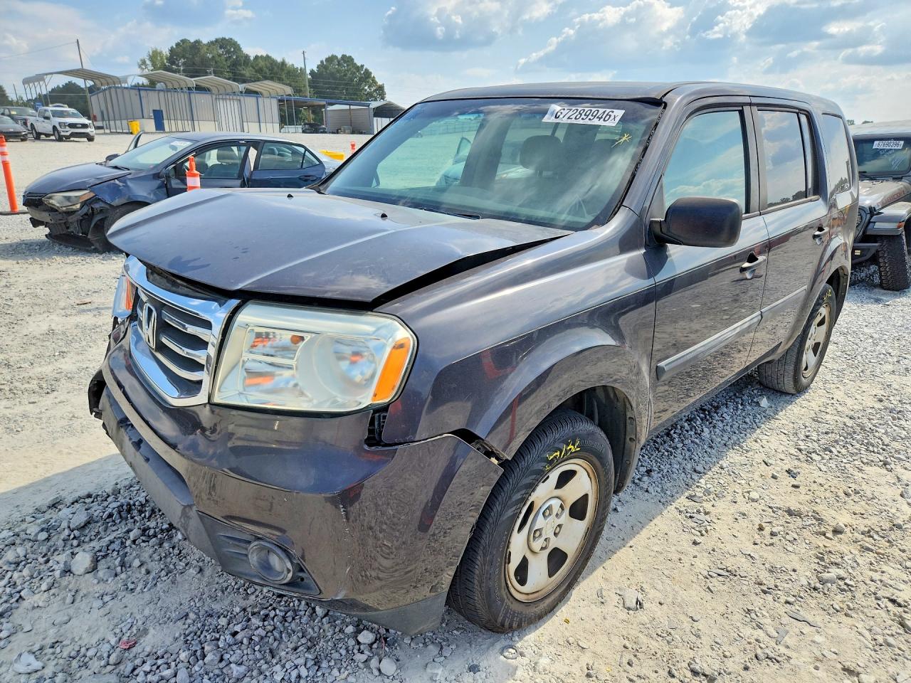 2012 HONDA PILOT LX | 5FNYF3H28CB037215 | UPCARS