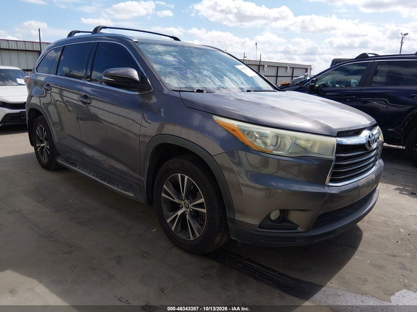 2016 TOYOTA HIGHLANDER XLE V6 | 5TDKKRFH8GS127445 | UPCARS
