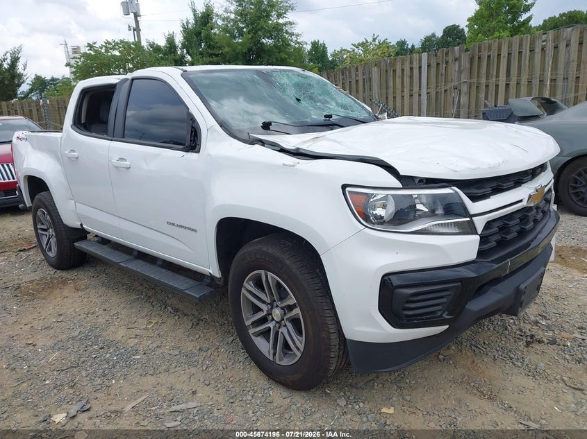 2021 CHEVROLET COLORADO 4WD  SHORT BOX WT | 1GCGTBEN9M1293614 | UPCARS
