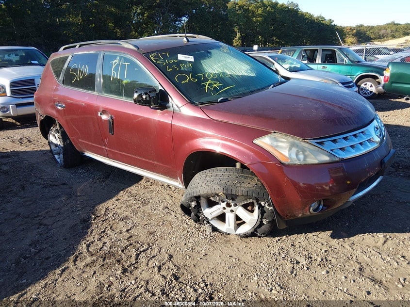 2007 NISSAN MURANO SL | JN8AZ08WX7W663543 | UPCARS