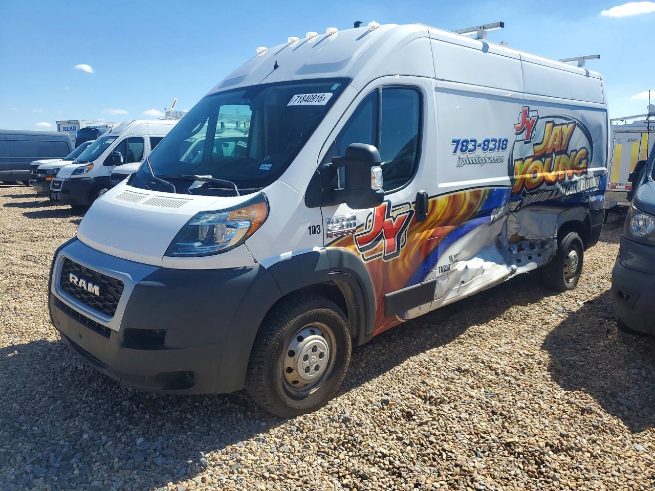 2021 RAM PROMASTER 2500 HIGH | 3C6LRVDG1ME522910 | UPCARS