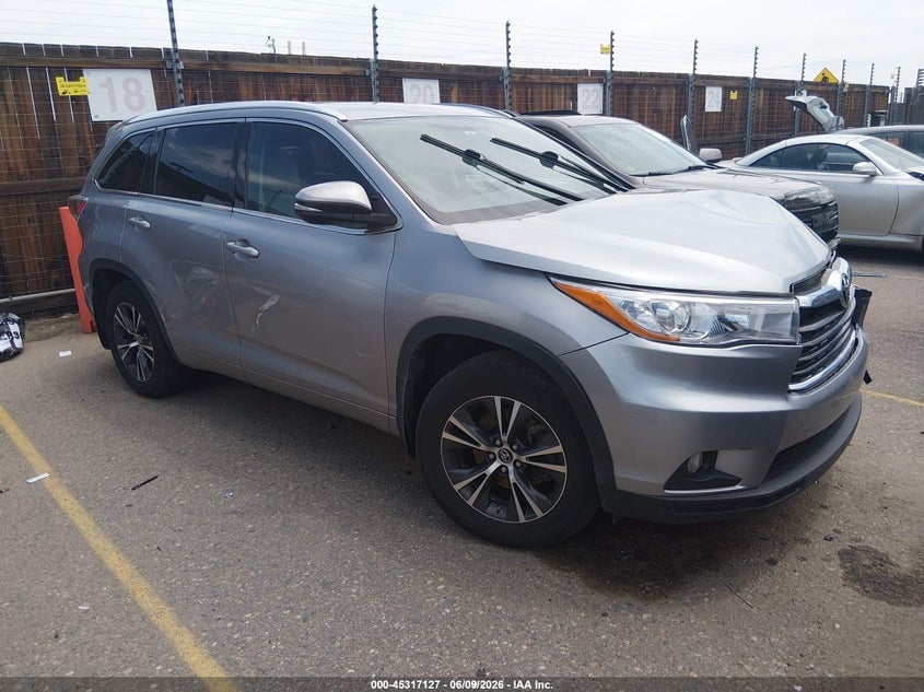 2016 TOYOTA HIGHLANDER XLE V6 | 5TDJKRFHXGS352316 | UPCARS