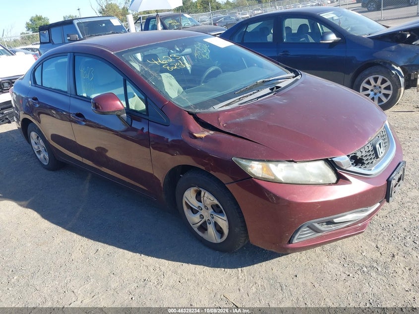 2013 HONDA CIVIC LX | 19XFB2E53DE068780 | UPCARS