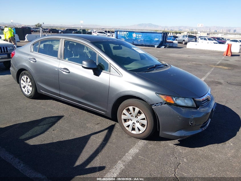 2012 HONDA CIVIC LX | 19XFB2F57CE377004 | UPCARS