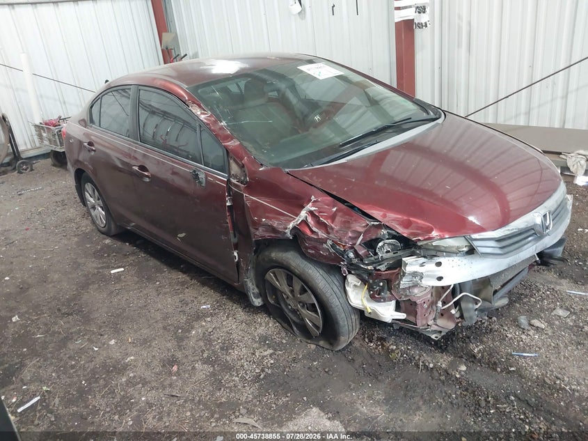 2012 HONDA CIVIC LX | 2HGFB2F5XCH537351 | UPCARS