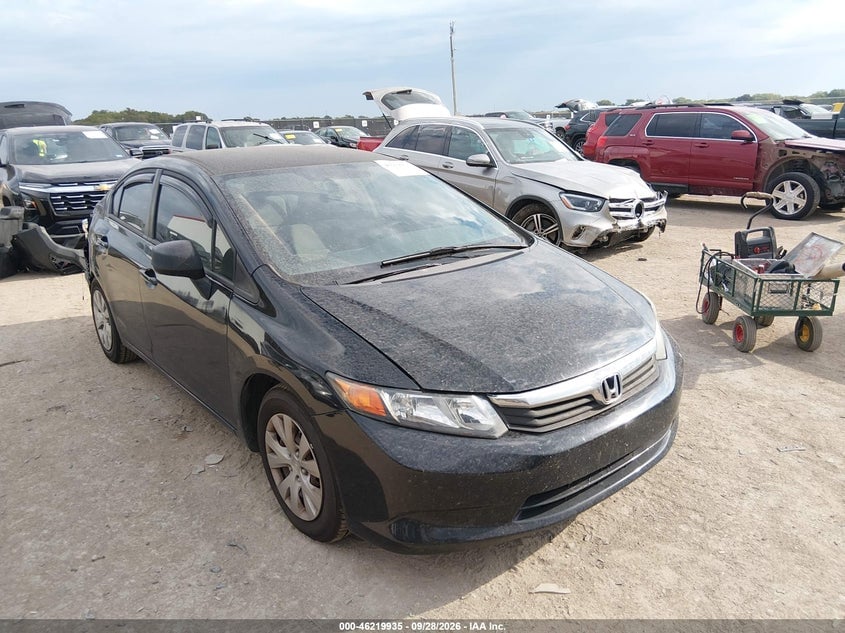 2012 HONDA CIVIC LX | 2HGFB2F50CH591578 | UPCARS