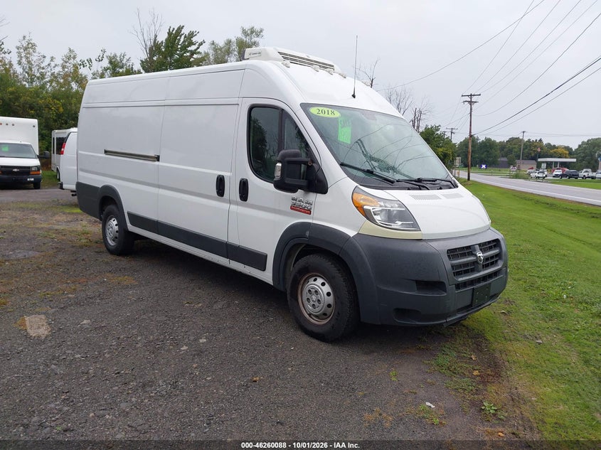 2018 RAM PROMASTER 3500 CARGO VAN HIGH ROOF 159 WB EXT | 3C6URVJGXJE118346 | UPCARS