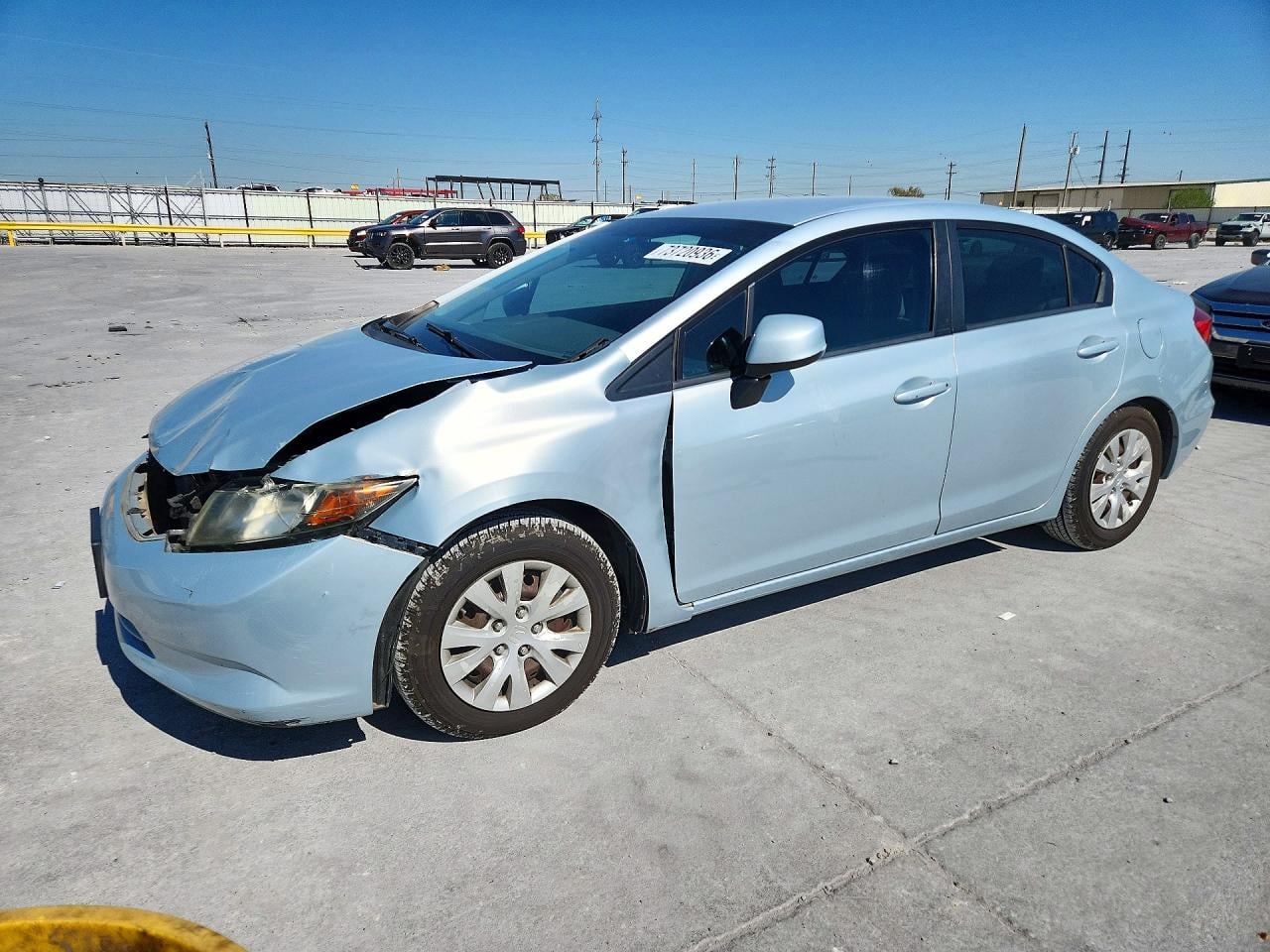 2012 HONDA CIVIC LX | 2HGFB2F57CH577578 | UPCARS