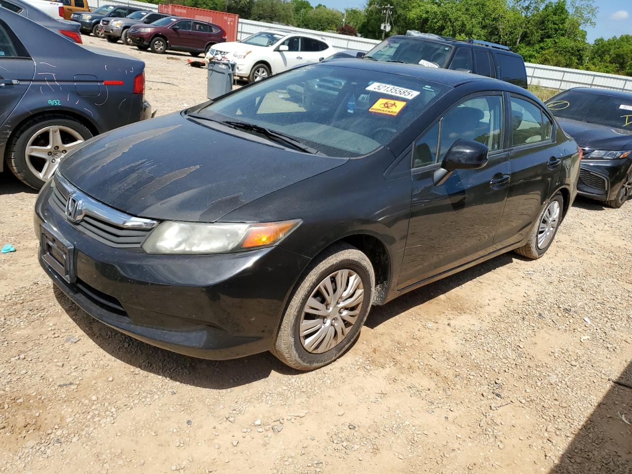 2012 HONDA CIVIC LX | 2HGFB2E5XCH530174 | UPCARS