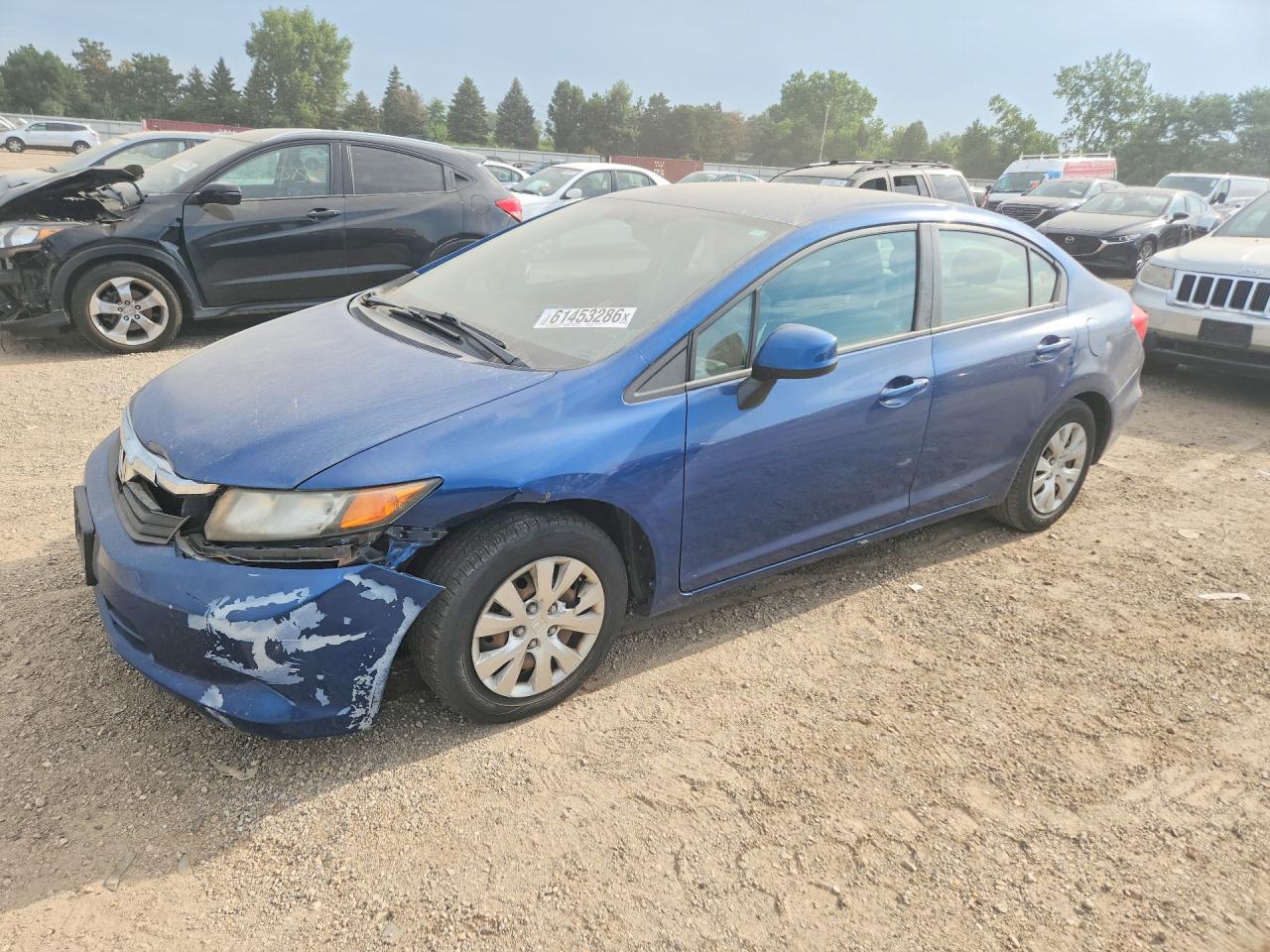 2012 HONDA CIVIC LX | 19XFB2F59CE076847 | UPCARS