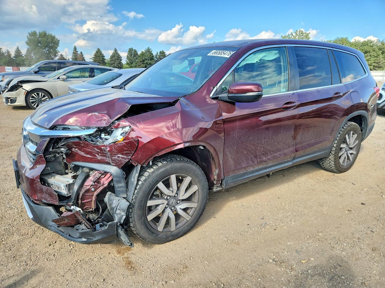 2019 HONDA PILOT EX | 5FNYF6H37KB075091 | UPCARS