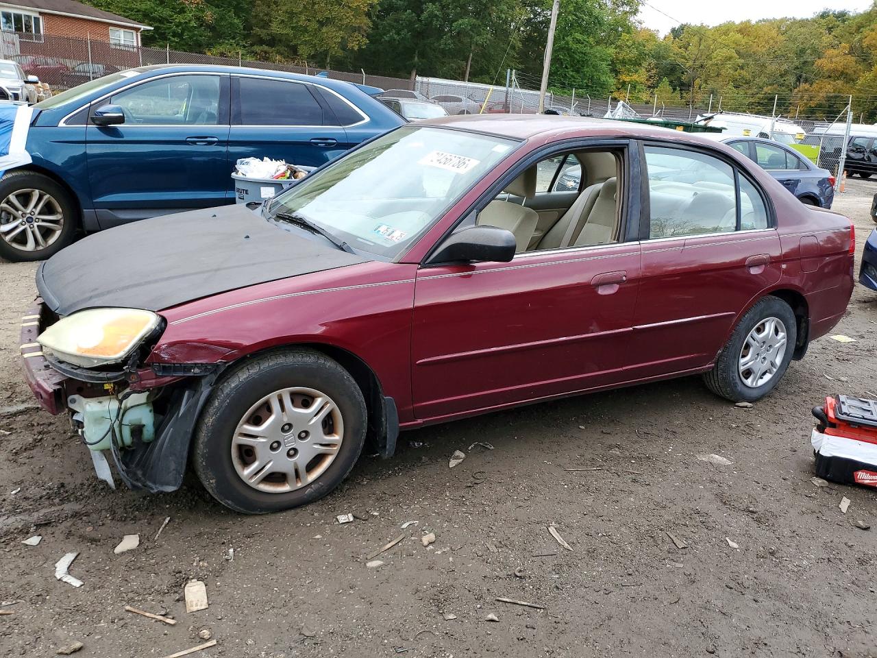 2002 HONDA CIVIC LX | 2HGES16572H555259 | UPCARS