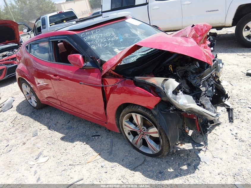 2012 HYUNDAI VELOSTER BASE W/RED/BLACK | KMHTC6AD2CU032269 | UPCARS